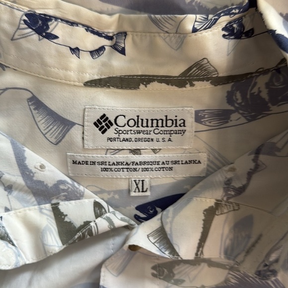 Men’s Columbia button up shirt XLarge sporty outdoor fishing camping vacation - Picture 10 of 11